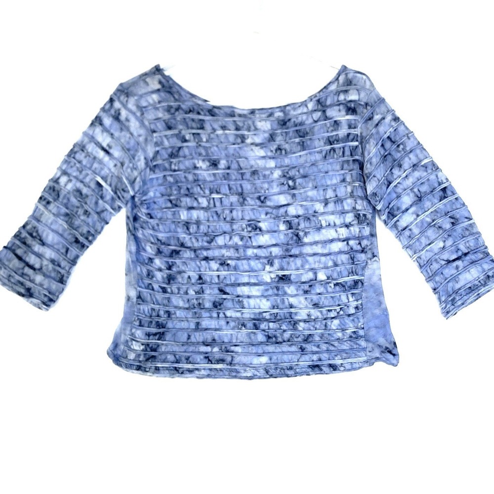Dunia Semi Sheer Back Handmade Rolled Tiered Grunge Crop Top Womens M OOAK